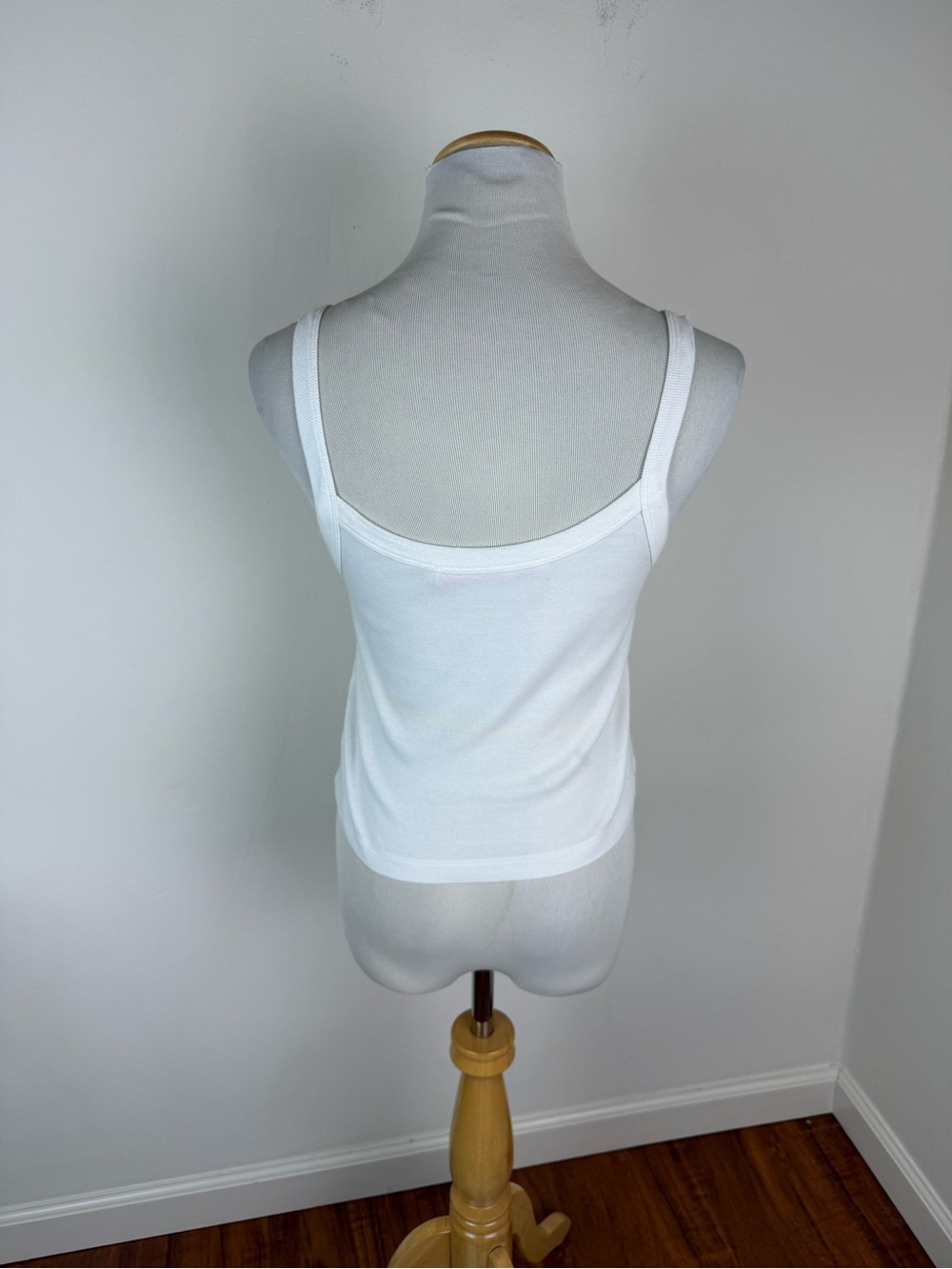 Lisa Says Gah Olive Bowl Graphic Tank Top Medium White Cotton Baby Tee Summer - Picture 8 of 10